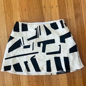 Fun Black and White Mini Skirt